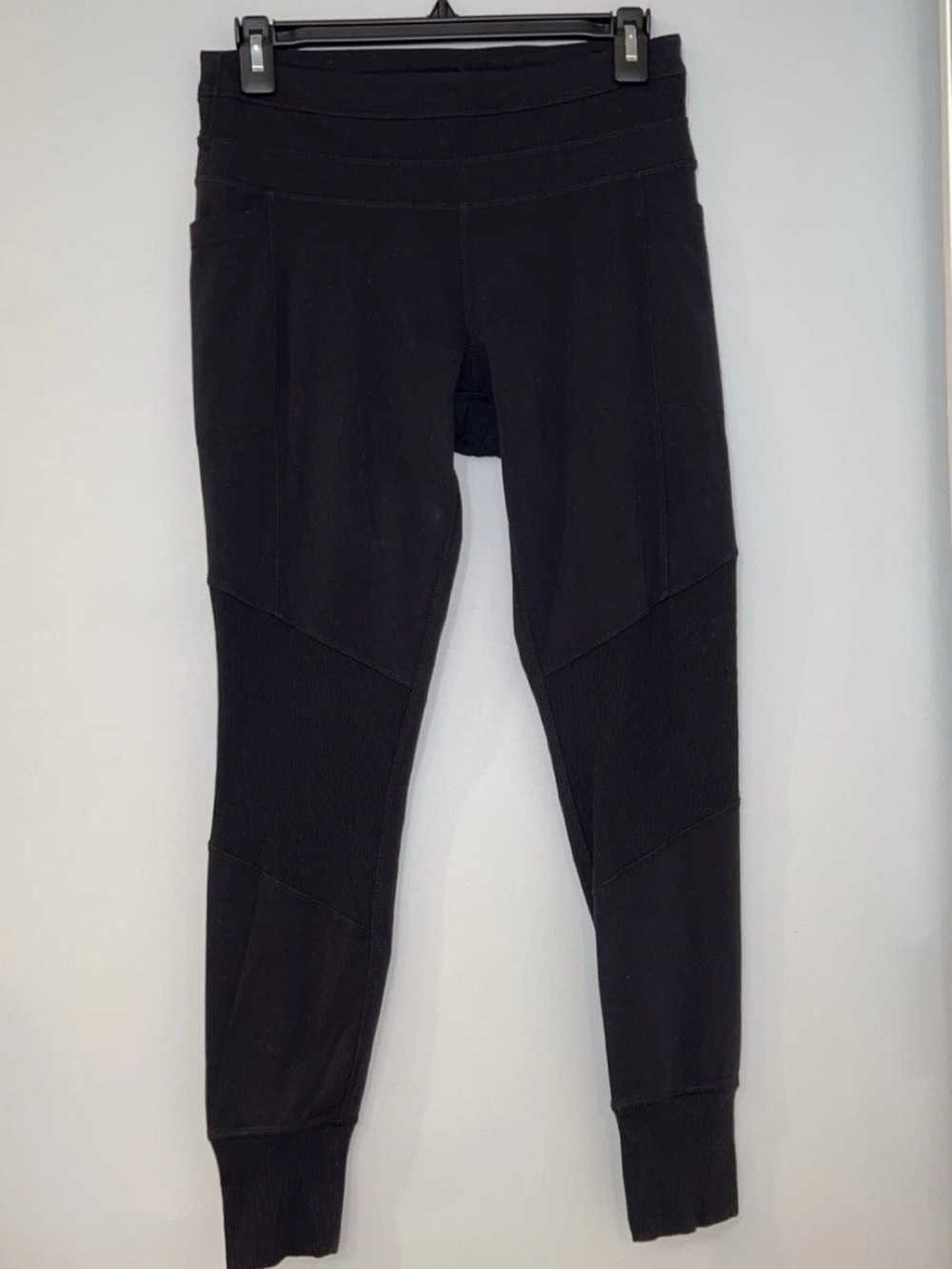 Athleta Black Joggers Knee Panel Detail